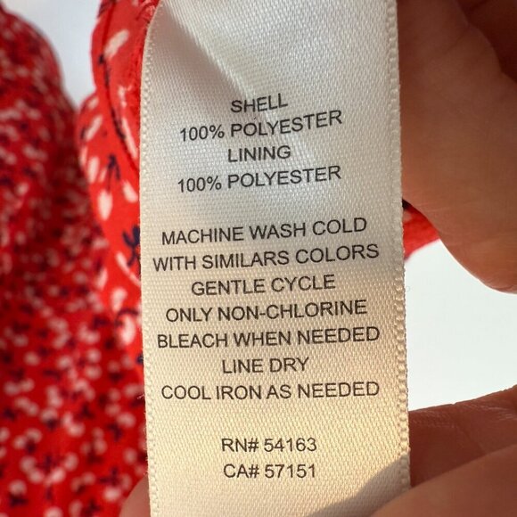 Eliza J Red Dress V-Neck Flutter Sleeve Fit and Flare 8 - Picture 9 of 10